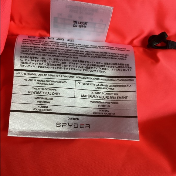 NWOT SPYDER Women’s Slate Blue Jacket with Coral Accents - Picture 9 of 10